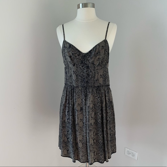 Aritzia Wilfred Python Snake Print Silk Dress - Picture 2 of 12